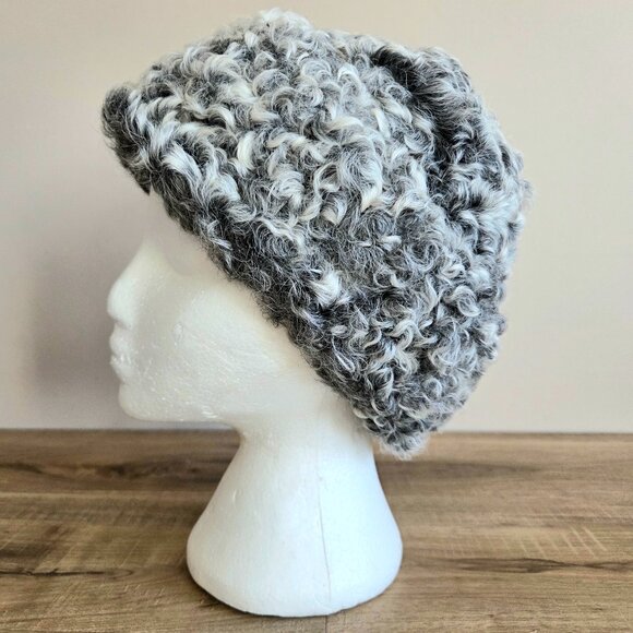 Vintage Gray Persian Lam hat. Retro outfit. 22.5 '' circumference, 6'' deep. - Picture 2 of 7